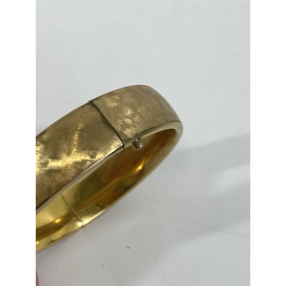 Vintage Carla Midcentury MCM Gold Bracelet 12k‎ Gold Fillled Brushed Gold - Picture 8 of 11